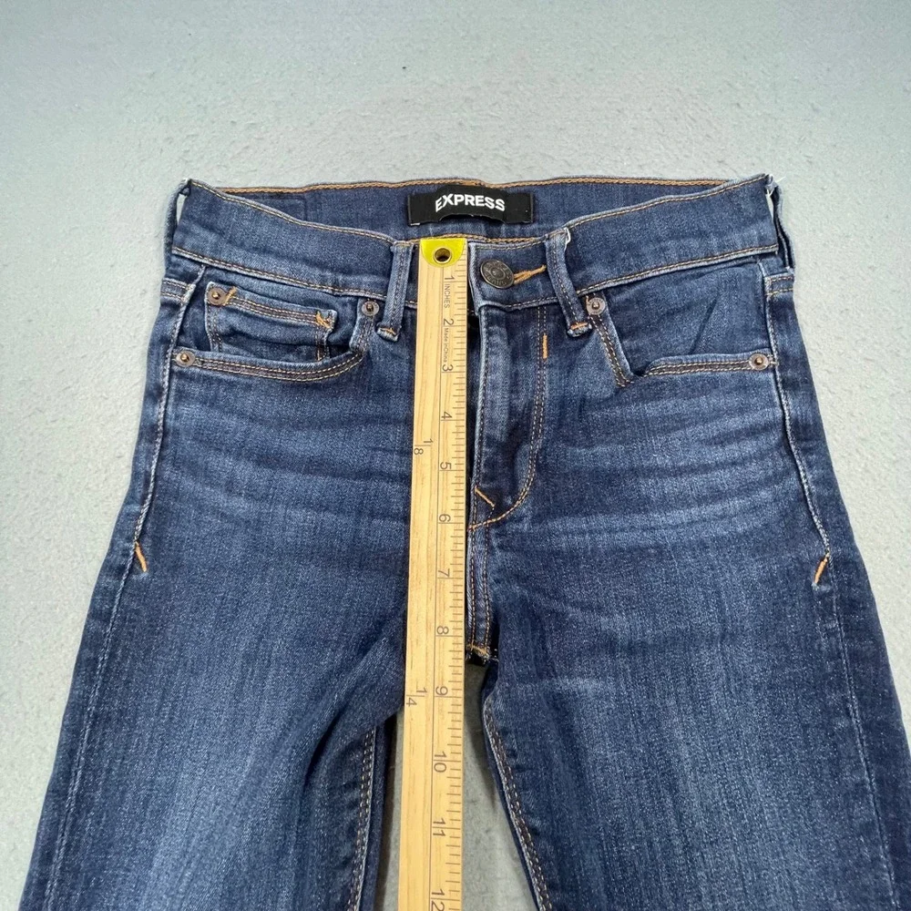 Express Blue Mid Rise Stretch Denim Legging Jeans Women 00R